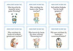 Vorschau - Fördermaterial/Inklusion - Reflexionskarten, Gesprächskarten, Gesprächsimpulse für die Grundschule – 24 Fragen für den Morgenkreis, den Tagesstart und die Tagesreflexion - Seite 2