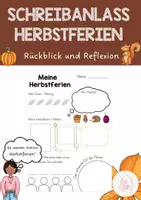 Vorschau - Arbeitsblätter - Herbstferien / Herbstferien Rückblick - Deckblatt