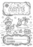 anteprima - Altro tipo di materiale - Kit di copertine quaderni - Tema Pirati - Pagina 1
