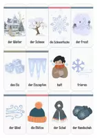 Vorschau - Fördermaterial/Inklusion - Winter Wortschatz | Lernkarten für Vorschule und Kindergarten - Seite 1
