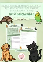 Vorschau - Arbeitsblätter - Tiere beschreiben - Deckblatt