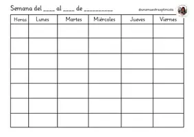 Vista previa - Para docentes: organización, planificación y formación - Programación semanal para el cole (blanco y negro) - página 3