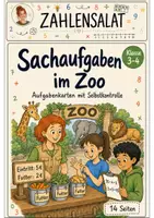 Vorschau - Arbeitsblätter - Sachaufgaben im Zoo Klasse 3 -4 Multiplikation und Division - Deckblatt