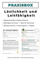 Vorschau - Arbeitsblätter - Löslichkeit & Leitfähigkeit - Stoffeigenschaften | Chemie - Deckblatt