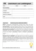 Vorschau - Arbeitsblätter - Löslichkeit & Leitfähigkeit - Stoffeigenschaften | Chemie - Seite 1