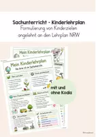 Vorschau - Poster - Kinderlehrplan Sachunterricht - angelehnt an den Lehrplan NRW - Deckblatt
