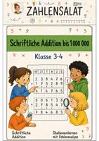 Vorschau - Arbeitsblätter - Schriftliche Addition bis 1 000 000 Klasse 3 -4 Stellenwert und Überträge - Deckblatt