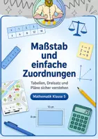 Vorschau - Arbeitsblätter - Maßstab & Dreisatz | Klasse 5 - Deckblatt