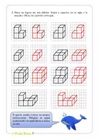 Vista previa - Hojas de trabajo - Dibujar en 3D: Construcciones con cubos (Ficha Geometría) - página 3