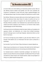 Vorschau - Arbeitsblätter - Novemberrevolution 1918 - Weimarer Republik - Seite 1