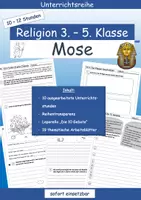Vorschau - Stundenentwürfe - Mose - Unterrichtsreihe (12 ausgearbeitete Stunden) - Deckblatt