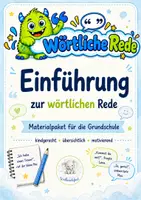 Vorschau - Unterrichtsreihen - Einführung wörtliche Rede (anschaulich und kindgerecht mit Monster) - Deckblatt