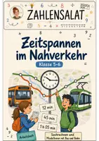 Vorschau - Stundenentwürfe - Zeitspannen im Nahverkehr Klasse 5 -6 Rechnen mit Fahrplänen - Deckblatt