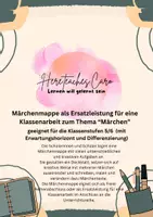 Vorschau - Arbeitsblätter - Märchenmappe / Lernwerkstatt / Klassenarbeit - Deckblatt