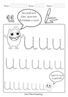 Vorschau - Arbeitsblätter - Buchstaben nachspuren – Uu | Vorschule & 1. Klasse - Seite 2