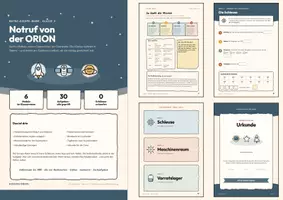 Vorschau - Stundenentwürfe - Notruf von der Orion - Mathe Escape-Room für die 3. Klasse - Deckblatt
