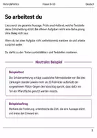 Vorschau - Arbeitsblätter - Argumentationsstrukturen Basisscreening Deutsch Klasse 9–10 - Seite 1