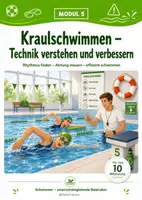 Vorschau - Stundenentwürfe - Schwimmen – Modul 5: Kraulschwimmen | Technik, Armzug & Atmung mit Lösungen - Deckblatt