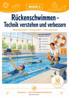 Vorschau - Stundenentwürfe - Schwimmen – Modul 6: Rückenschwimmen | Technik verstehen & verbessern + Lösungen - Deckblatt