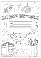 Vorschau - Arbeitsblätter - Satz der Woche (inkl. Heft, Farbzuordnung, Arbeitsblätter) - Seite 1