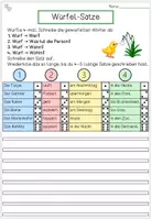 Vorschau - Arbeitsblätter - Satzbau-Würfelspiel Frühling | Sätze erweitern & bilden mit Nomen, Verben & Präpositionen (Klasse 3-4 & DaZ) - Seite 1