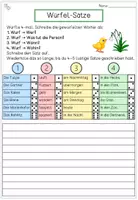 Vorschau - Arbeitsblätter - Satzbau-Würfelspiel Frühling | Sätze erweitern & bilden mit Nomen, Verben & Präpositionen (Klasse 3-4 & DaZ) - Seite 3