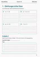 Vorschau - Arbeitsblätter - Lineare Gleichungen Basisscreening Klasse 9–10 - Seite 2