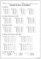 Vorschau - Arbeitsblätter - Mathe - Wiederholung Klasse 3 - Fit für Klasse 4 - Seite 3