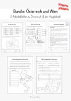 Vorschau - Arbeitsblätter - Sachunterricht: Österreich und Wien (5 Arbeitsblätter) - Deckblatt
