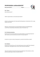 Vorschau - Stationenlernen - Ausdauer – Sportwissen | Rechercheauftrag, Theorie & Reflexion - Deckblatt