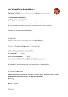 Vorschau - Stationenlernen - Basketball – Sportwissen | Rechercheauftrag, Theorie & Reflexion - Deckblatt
