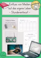 Vorschau - Stundenentwürfe - Einfluss von Medien Medieneinfluss Unterrichtsstunde Stundenentwurf - Deckblatt