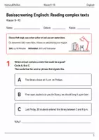 Vorschau - Arbeitsblätter - Englisch Basisscreenings Klasse 9–10 Grundlagen - Seite 1