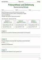 Vorschau - Arbeitsblätter - Fotosynthese & Zellatmung Basisscreening Klasse 9–10 - Deckblatt