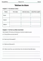 Vorschau - Arbeitsblätter - Basisscreening Chemie Atombau Klasse 9–10 - Seite 2