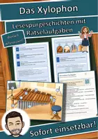 Vorschau - Arbeitsblätter - Das Xylophon – Lesespurgeschichte mit Rätselaufgaben (Klasse 8) - Deckblatt