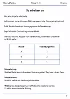 Vorschau - Arbeitsblätter - Elektronenpaarbindung Chemie Klasse 9–10 - Seite 1
