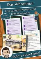 Vorschau - Arbeitsblätter - Das Vibraphon – Lesespurgeschichte mit Rätselaufgaben (Klasse 8) - Deckblatt
