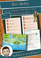Vorschau - Arbeitsblätter - Das Delta – Lesespurgeschichte mit Rätselaufgaben (Klasse 8) - Deckblatt