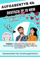 Vorschau - Klassenarbeiten - ZP10 Deutsch Aufgabentyp 4b "Verantwortung bei der Verhütung: Brauchen wir die „Pille für den Mann"?" - Seite 1