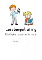 Vorschau - Arbeitsblätter - Blitzlesen · Basiswortschatz – Häufigkeitswörter A bis Z - Seite 1