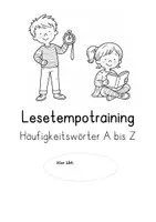 Vorschau - Arbeitsblätter - Blitzlesen · Basiswortschatz – Häufigkeitswörter A bis Z - Seite 2