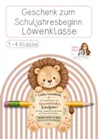 Vorschau - Bildkarten - Geschenk zum Schuljahresbeginn Löwenklasse - Deckblatt