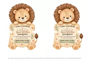Vorschau - Bildkarten - Geschenk zum Schuljahresbeginn Löwenklasse - Seite 1