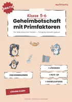 Vorschau - Arbeitsblätter - Primfaktoren Klasse 4/5 – Zahlenrätsel mit Geheimbotschaft - Deckblatt