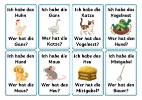 Vorschau - Spiele - Lesespiel "Auf dem Bauernhof" - Seite 1