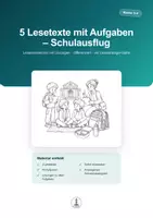 Vorschau - Arbeitsblätter - Schulausflug | 5 Lesetexte mit Aufgaben & Lösungen – Leseverständnis Klasse 3–4 - Deckblatt