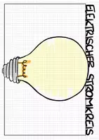 Vorschau - Mal- und Bastelvorlagen - Elektrischer Stromkreis: Schaltsymbole, Reihenschaltung, Parallelschaltung, Stromstärke, Leitfähigkeit, Gefahren - Sketchnote/Arbeitsblatt/Poster für das Fach Physik - Seite 1