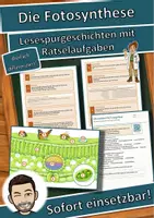 Vorschau - Arbeitsblätter - Die Fotosynthese – Lesespurgeschichte mit Rätselaufgaben (Klasse 8) - Deckblatt
