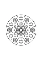 Vorschau - Arbeitsblätter - Winter, Kunst, Malen, Mandala, Ausmalen - Seite 1